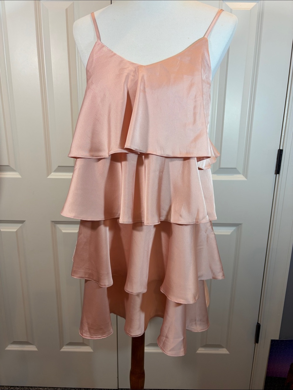LE SOIR by Molly Bracken Spaghetti Strap Dress - Blush Rose